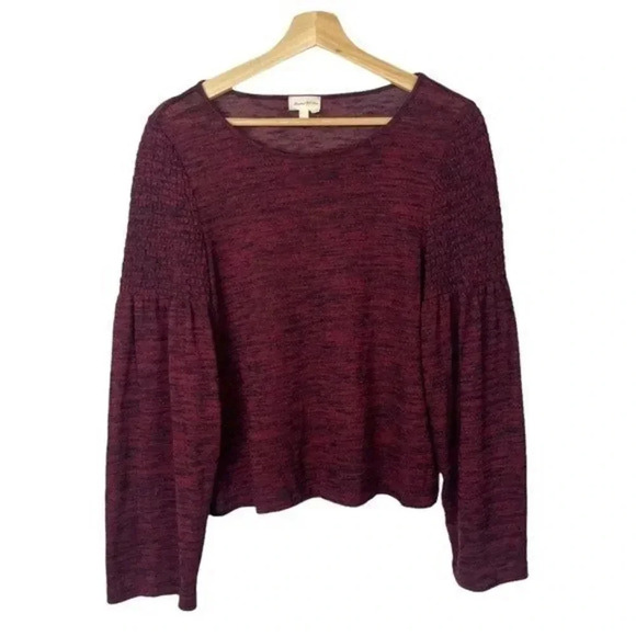 Anthropologie Meadow Rue Red Pierson Space Dyed Long Sleeve Top S - Picture 4 of 8